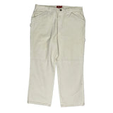 Dickies Carpenter Trousers - 32W 27L White Cotton
