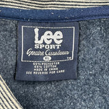 Chicago Bears Lee Sport Striped Henley Sweatshirt - XL Gray Polyester Blend