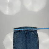 Wrangler Wide Leg Carpenter Jeans - 32W UK 12 Blue Cotton
