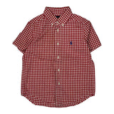 Age 4 Ralph Lauren Checked Shirt - Small Red Cotton