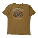 Harley Davidson Graphic T-Shirt - Large Brown Cotton