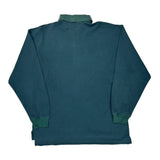 Tommy Hilfiger Striped Long Sleeve Polo Shirt - Large Green Cotton