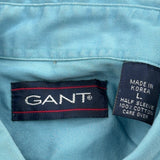 Gant Short Sleeve Shirt - Large Blue Cotton