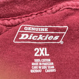 Dickies T-Shirt - 2XL Red Cotton