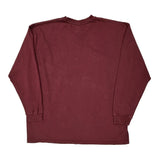 Carhartt Long Sleeve T-Shirt - 2XL Burgundy Cotton