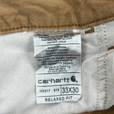 Relaxed Fit Carhartt Carpenter Pants - 33W 30L Brown Cotton