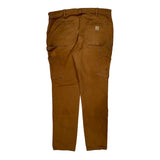 Carhartt Double Knee Carpenter Trousers - 38W UK 20 Brown Cotton