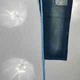 Patchwork Design Phat Farm Baggy Jeans - 38W 22L Blue Cotton