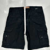 Lee Cargo Shorts - 36W 9L Black Cotton