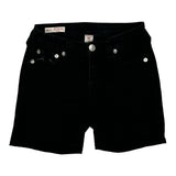 True Religion Skinny Denim Shorts - 28W US 2 Black Cotton Blend