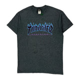 Thrasher Spellout T-Shirt - Medium Gray Cotton