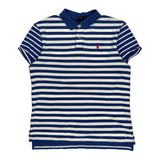 The Boyfriend Polo Polo By Ralph Lauren Striped Polo Shirt - XL Blue Cotton