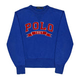 1967 Polo By Ralph Lauren Spellout Sweatshirt - Medium Blue Cotton