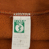 80S Texas Discus College Sweatshirt - XL Orange Cotton Blend