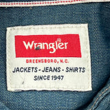 Wrangler Denim Shirt - Large Blue Denim