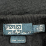 Polo By Ralph Lauren Long Sleeve Polo Shirt - Large Black Cotton