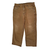 Carhartt Carpenter Trousers - 34W 32L Brown Cotton