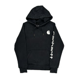 Carhartt Spellout Hoodie - XS Black Cotton