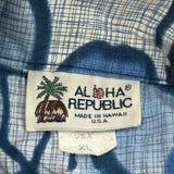 Aloha Republic Floral Hawaiian Shirt - XL White Cotton