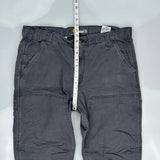 Carhartt Double Knee Cargo Trousers - 38W 30L Grey Cotton