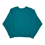 90S Blank Lee Sweatshirt - XL Green Cotton Blend