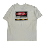 Fish Stories Columbia Graphic T-Shirt - Medium White Cotton