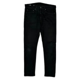 Levis Slim Fit Jeans - 34W 32L Black Cotton