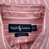 Blake Ralph Lauren Striped Shirt - XL Red Cotton