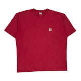 Carhartt T-Shirt - XL Red Cotton