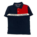 Age 8-10 Tommy Hilfiger Spellout Polo Shirt - Small Red Cotton