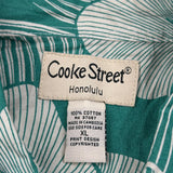 Cooke Street Floral Hawaiian Shirt - XL Green Cotton