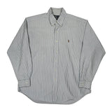 Blake Ralph Lauren Striped Shirt - Large Blue Cotton
