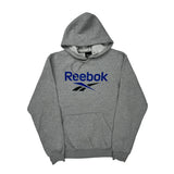 Reebok Hoodie - Large Grey Cotton Blend