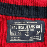 Nautica Striped 1/4 Zip - Medium Navy Cotton