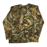 Camouflage Pattern Mossy Oak Camo Long Sleeve T-Shirt - Large Camo Cotton
