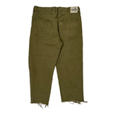 Silver Tag Levis Cropped Loose Jeans - 34W 26L Green Cotton