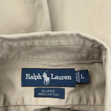 Blake Ralph Lauren Short Sleeve Shirt - Large Khaki Cotton
