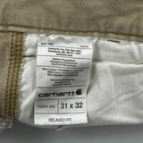 Carhartt Trousers - 32W 32L Beige Cotton