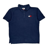 Tommy Jeans Polo Shirt - XL Navy Cotton