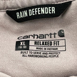 Carhartt Spellout Hoodie - XL Gray Cotton Blend