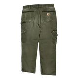 Carhartt Cargo Trousers - 36W 32L Green Cotton