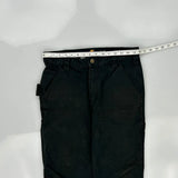 Carhartt Double Knee Carpenter Trousers - 32W 30L Black Cotton