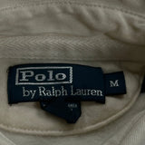 Polo By Ralph Lauren Striped Rugby Shirt - Medium Cream Cotton