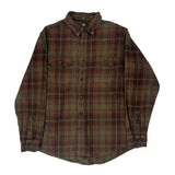 Dickies Checked Flannel Shirt - Medium Green Cotton