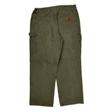 Carhartt Double Knee Carpenter Pants - 32W 30L Green Cotton
