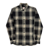 Levis Checked Flannel Shirt - Medium Black Cotton