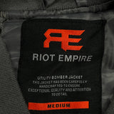 Ma-1 Riot Empire Dream Bomber Jacket - Medium Gray Polyester