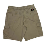 Dickies Cargo Shorts - 32W 10L Khaki Cotton