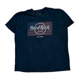 Las Vegas Hard Rock Cafe Graphic T-Shirt - 2XL Navy Cotton