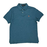 Polo By Ralph Lauren Slim Fit Polo Shirt - XL Blue Cotton